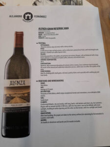 Tinto Pesquera - Alenza Gran Reserva 2009 - sheet