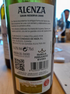 Tinto Pesquera - Alenza Gran Reserva 2009 - achter