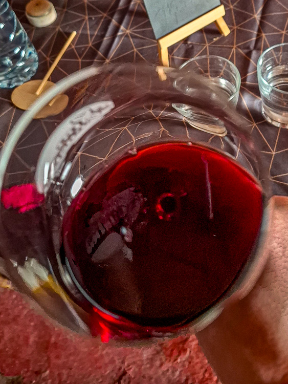 Wijnproeverij Zaragoza - Wijn 6 - Bodegas Larre - Maria de Brianda - Glas