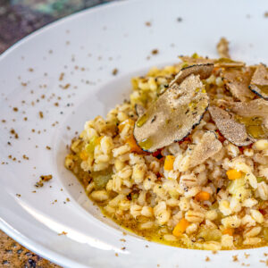 Umbria lunch met typische gerechten op een wijndomein