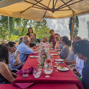Umbria lunch met typische gerechten op een wijndomein