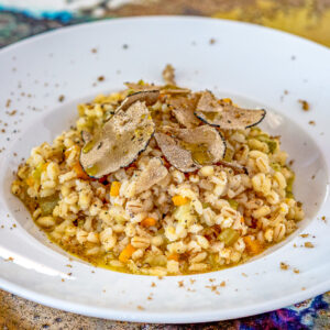 Umbria lunch met typische gerechten op een wijndomein