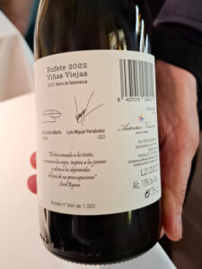 Wijnproeverij Salamanca - Wijn 17 - achter